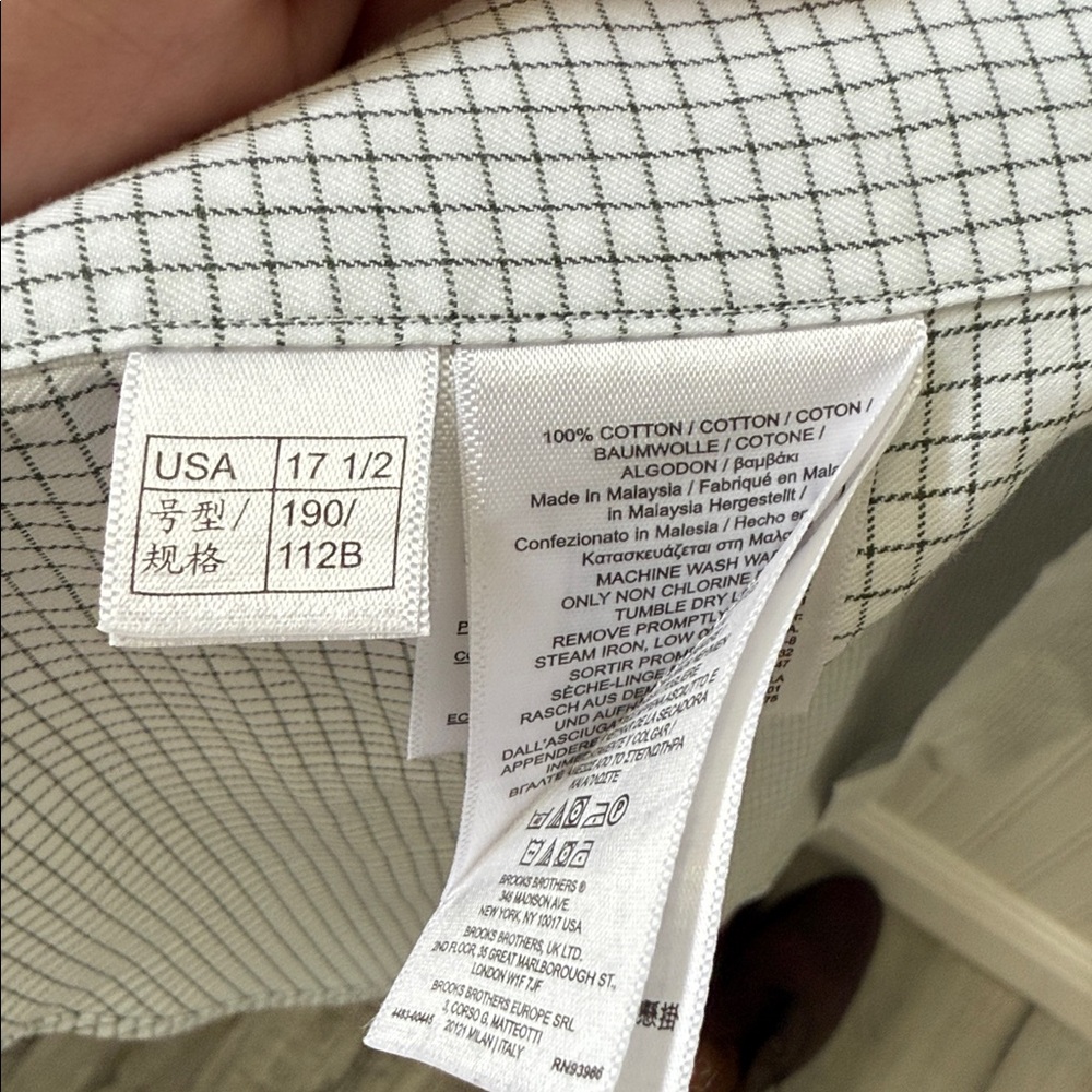 Men's Gray Checkered Shirt - Picture 4 of 5